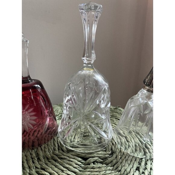 Vintage Lot Of crystal Glass bells - Picture 3 of 7